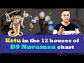 Ketu in the 12 houses of D9 Navamsa chart