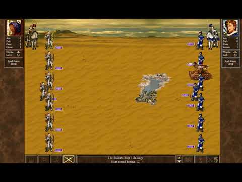 Heroes III - Wood Elves vs Archers (99999 of each unit)