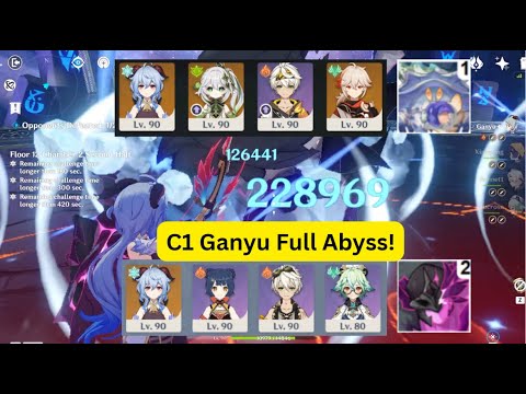 THE HARDEST ABYSS EVER? C1 Ganyu Melt Clears All Rooms! [6.0b/Lunab Abyss]
