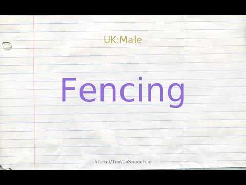 How to pronounce fencing