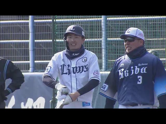 【春季キャンプ紅白戦】29歳一児の父は頑張ります!! ライオンズ・源田壮亮がバースデーヒットを放つ!! 2022年2月16日 埼玉西武ライオンズ