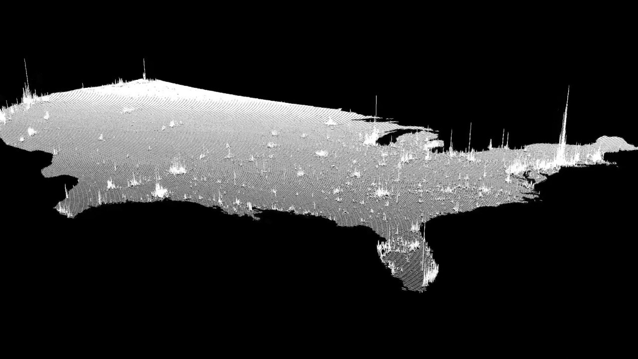 The population density in the U.S.
