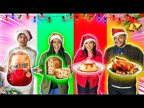WHOEVER EATS THE MOST CHRISTMAS FOOD WINS!!!