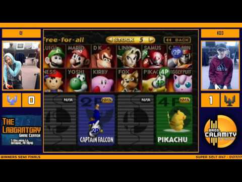 S@LT #67 | KD3 (Blk.Falcon) vs Q! iXi (Blu.Falcon) - Winners Semi Finals - SSB64 Singles