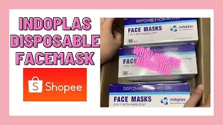 SHOPEE INDOPLAS DISPOSABLE WOVEN FACE MASK 3 PLY WITH EARLOOP FDA RECOMMENDED GAMIT NG FRONTLINERS