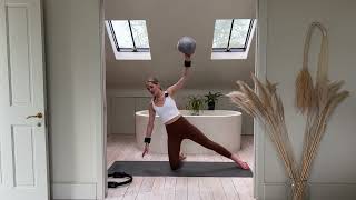 21 Min Full Body Deep Strength & Conditioning with Wrist Weights, Small Ball & Magic Circle
