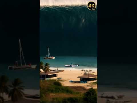 Scène de TSUNAMI effrayantes N°21 #tsunamis #scène #flots  #ville  #mer  #courtevidéo #tsunami #fyp