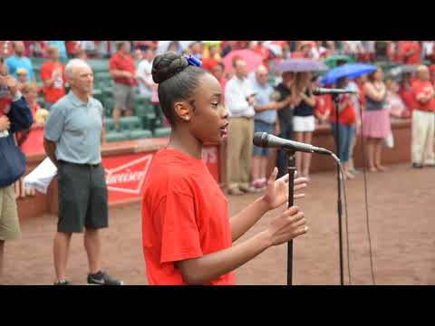 Kennedy Holmes -St. Louis Cardinals  National Anthem 2016