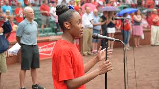 Kennedy Holmes -St. Louis Cardinals  National Anthem 2016