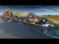 Ukrainian 9К57 URAGAN MLRS destroyed a Russian military convoy and bridge | Men of War 2 Cinematic
