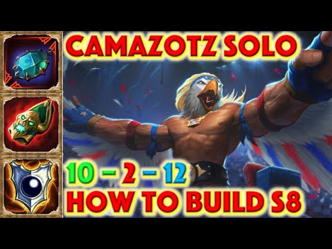 SMITE HOW TO BUILD CAMAZOTZ - The Eagle's Elbow Camazotz Skin Showcase + Camazotz Solo Build