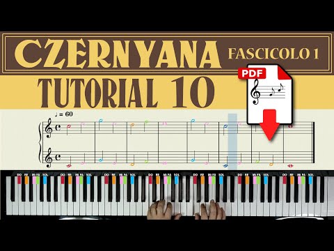Czernyana Volume 1 - piano tutorial, exercise 10 with downloadable PDF score
