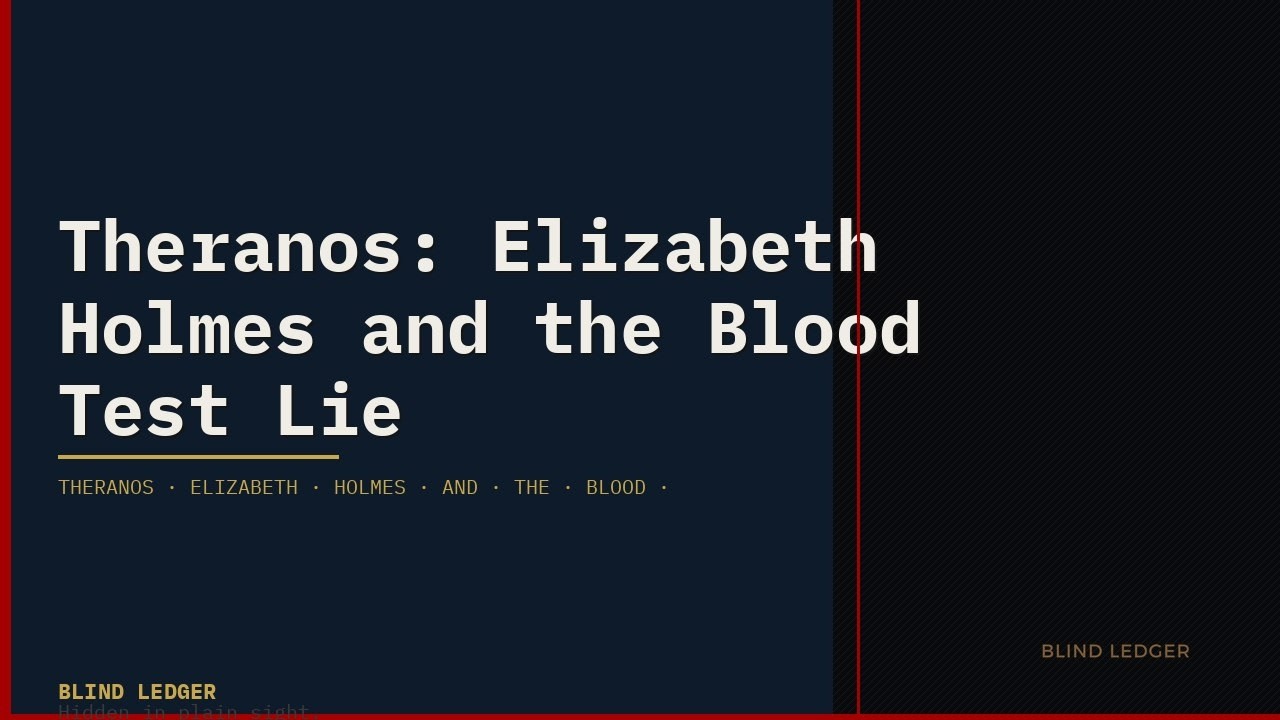 Theranos: Elizabeth Holmes and the Blood Test Lie
