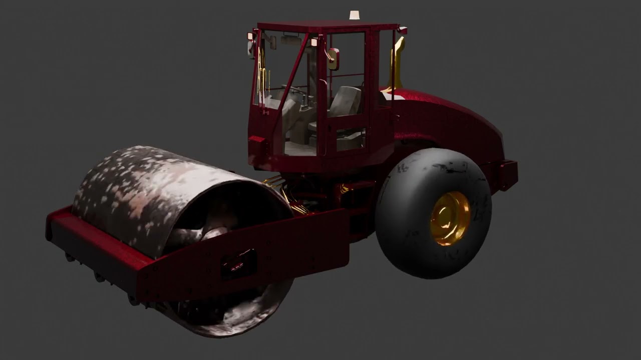 Road Roller 3D Model
