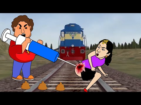 Fat Man clear Potty Girl Deevasena STOPS The High-speed Train and escapes Indian Railways