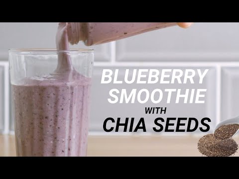 Blueberry smoothie with chia seeds | Easy 5 min recipe