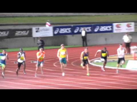 Aaron Rouge-Serret 10.40 100M Sydney Track Classic 2011