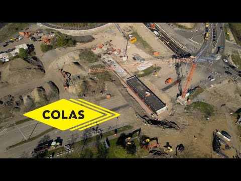 Inschuiven fietstunnel Dendermonde Colas Belgium