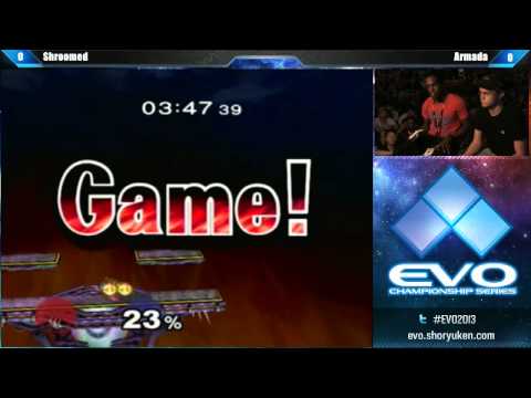 EVO 2013 SSBM Top 8 - Shroomed (Dr Mario) vs Armada (Peach)