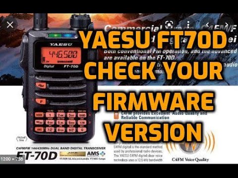 Yaesu FT-70D Firmware version