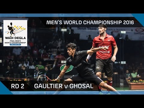 Squash: Gaultier v Ghosal - Men's World Championship 2016 Rd 2 Highlights