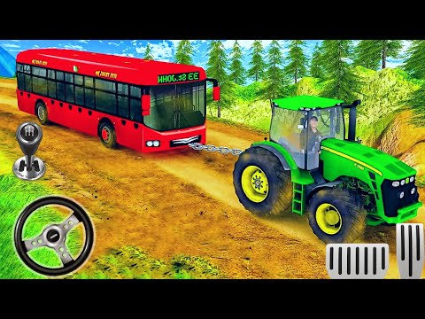 Chained Tractor Towing Bus 3D Simulation Game 2020- Best Android IOS Gameplay