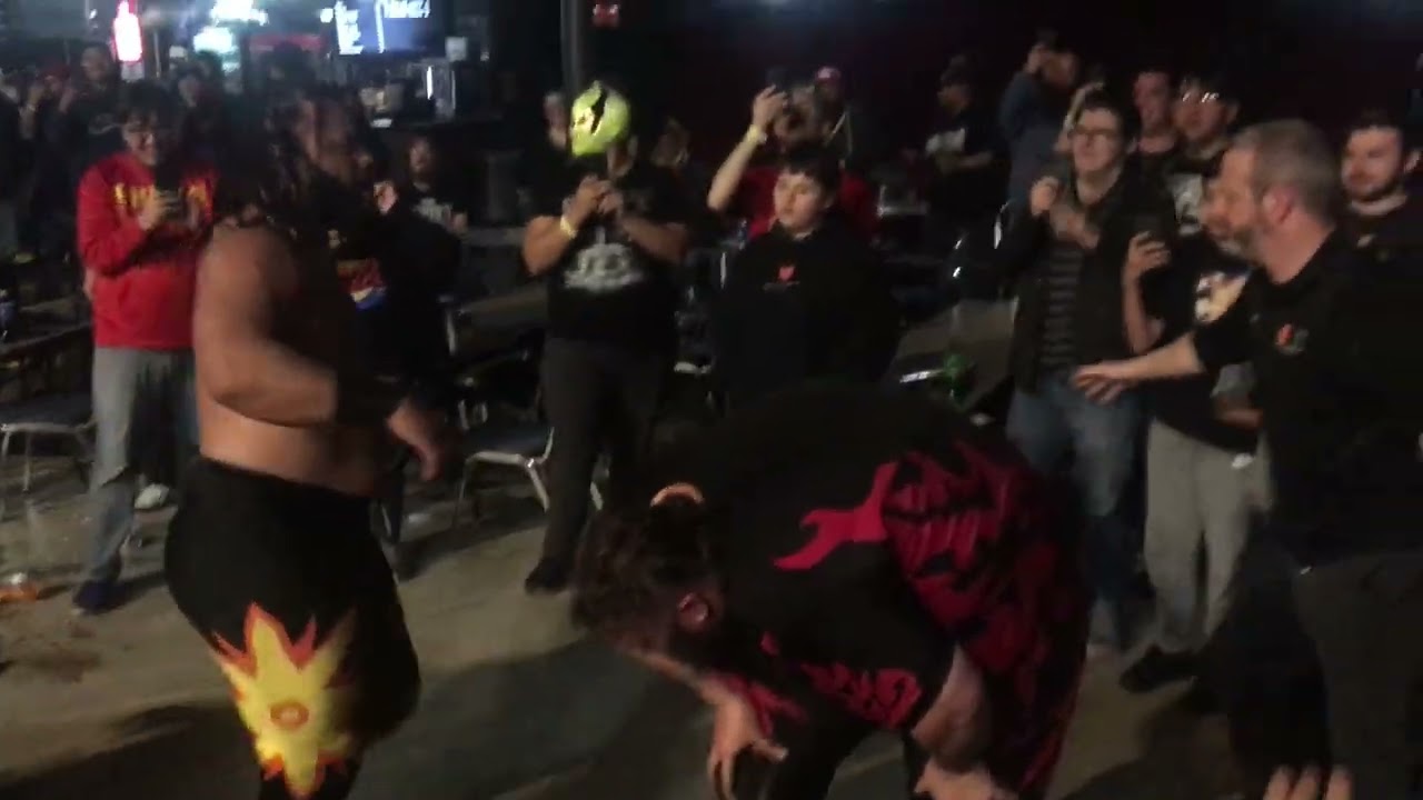 Sam Stackhouse vs Jacob Fatu gets out of hand and out of the ring.