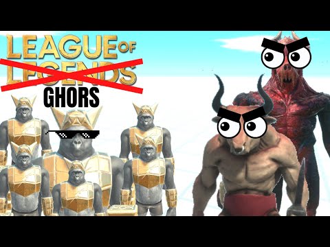LEAGUE OF GHORS! VS X5 FANTASY + INFERNALS! - ANIMAL REVOLT BATTLE SIMULATOR