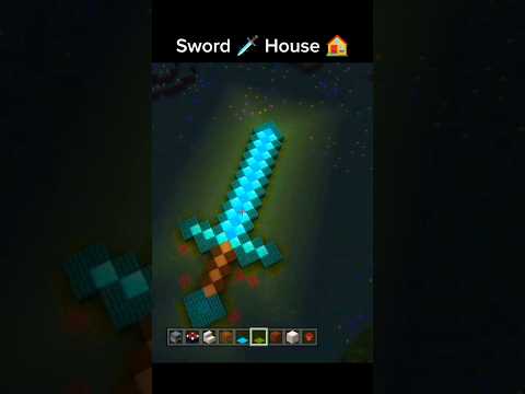 EPIC Minecraft Sword House Build!! 🗡️🏠 #shorts