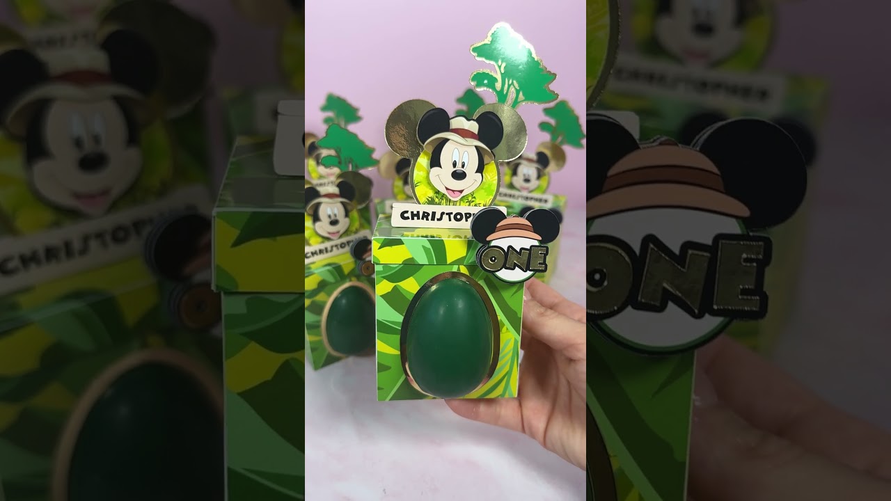 Custom kinder egg box - Safari Birthday party | Creations Nani