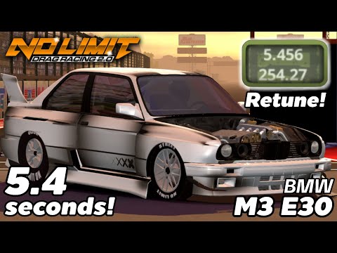 Fastest BMW M3 E30 Tune - Mid 5.4 Seconds 1/4 Mile! (Retune) Version 2.5.5 | No Limit Drag Racing 2