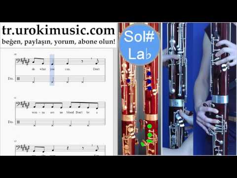 Fagot dersleri Michael Jackson - Beat It Notalar Eğitim Bölüm#2 um-i723