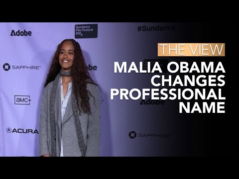 Malia Obama Changes Professional Name | The View