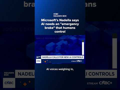 Microsoft's Nadella says AI needs an 'emergency brake' and humans control