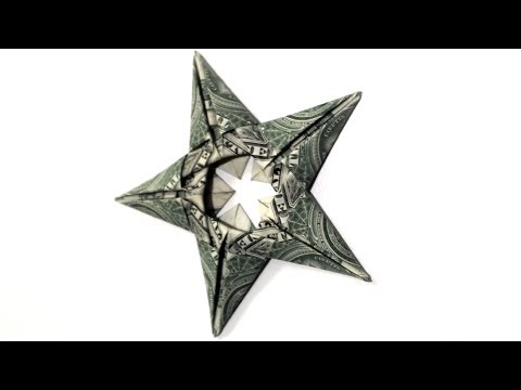 5 Dollar Star Origmai Tutorial - How to make this Dollar Origami Star