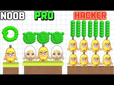 NOOB vs PRO vs HACKER - Draw To Crash: Banana Cat - YouTube