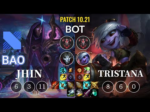 DRX BAO Jhin vs Tristana Bot - KR Patch 10.21