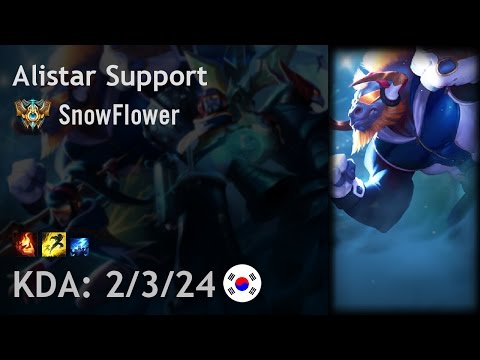 Alistar Support vs Zyra - SnowFlower - KR Challenger Patch 6.21