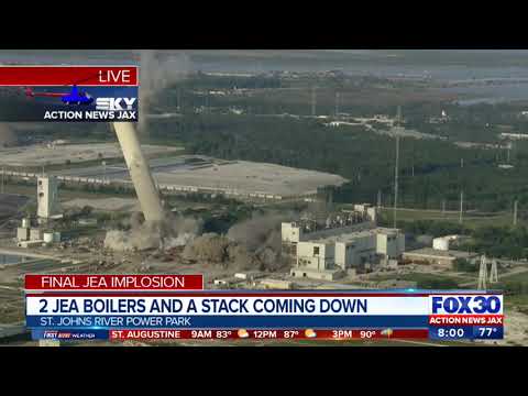 WATCH: JEA boilers, stack implodes