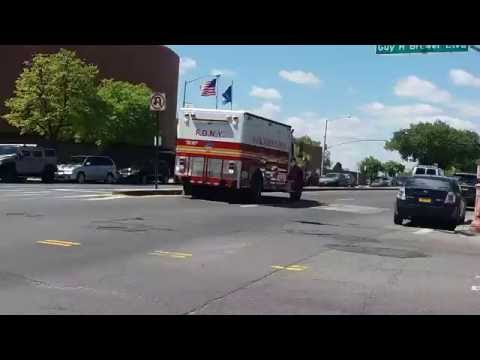 FDNY Mask Service Unit 1 Passing By On Liberty Ave In Jamaica, Queens, New York