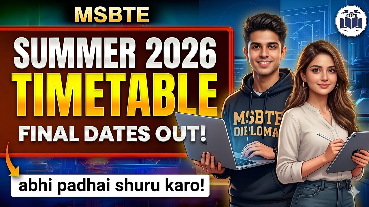 MSBTE Time Table Summer 2026 | MSBTE Summer Exam Date 2026 | Diploma Polytechnic Exam Schedule