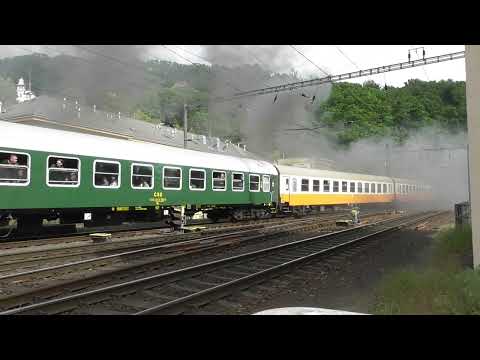 Parní vlak v Děčíně