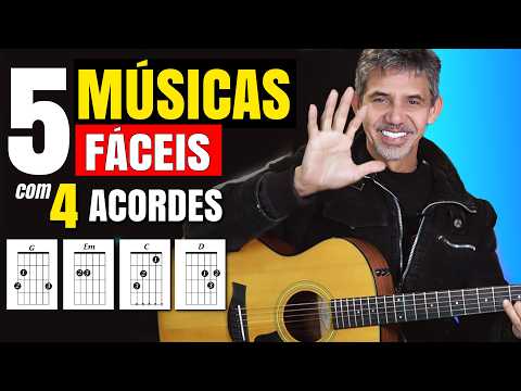 Aprenda 5 Musicas Fáceis Com 4 ACORDES - Prof. Sidimar Antunes
