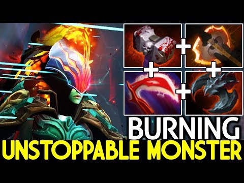BURNING [Phantom Assassin] Unstoppable Monster Crit Damage is Insane 7.24 Dota 2