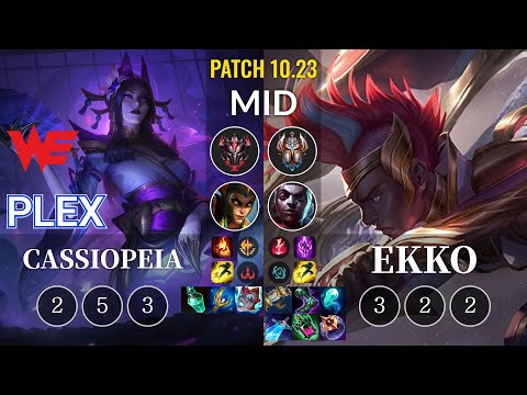 WE Plex Cassiopeia vs Ekko Mid - KR Patch 10.23