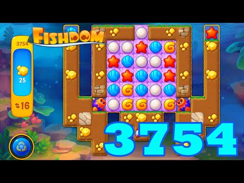Fishdom Level 3754 HD Walkthrough | 3 - match puzzle game | gameplay | android | GameGo Game | IOS