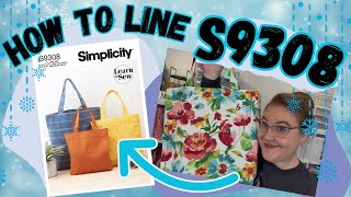 Simplicity 9308 || How I Line this Tote Bag! 👜🧵#S9308