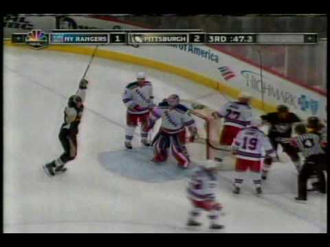Penguins Score 3rd Goal Over Rangers - 3/30/08