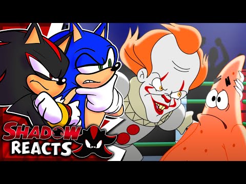Sonic & Shadow REACT To Pennywise Vs Patrick - Cartoon Beatbox Battles!