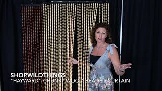 ShopWildThings Hayward Door Beads Wooden High End Beaded Curtains for a Classy Home or Store!